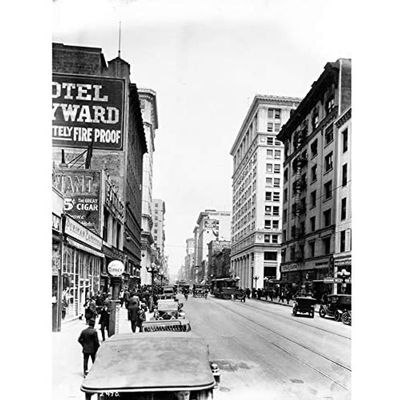Spring Street Looking North Sixth Los Angeles 1915 Photo Unframed Wall Art Print Poster Home Decor Premium