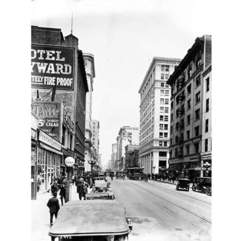 Spring Street Looking North Sixth Los Angeles 1915 Photo Unframed Wall Art Print Poster Home Decor Premium
