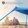 YENGIAM Beach Canopy Beach Tent Pop Up Shade 7.5X7.5 FT Portable Sun Shelter Extra Windproof Rope Stable Sun Protection with Carry Bag Easy Set Up for Family Outdoor Camping Fishing Backyard Picnics view 3