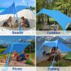 YENGIAM Beach Canopy Beach Tent Pop Up Shade 7.5X7.5 FT Portable Sun Shelter Extra Windproof Rope Stable Sun Protection with Carry Bag Easy Set Up for Family Outdoor Camping Fishing Backyard Picnics view 4