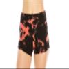 ALWAYS Slip Shorts for Women  Premium Soft Yoga Dance Spandex with Stripes Black Coral Tie Dye 1913BKCO S view 3
