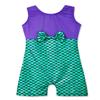HOZIY Toddler Girls Leotards for Gymnastics Dance 3t 4t Purple Shiny Sparkly Mermaid Unitards view 1