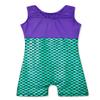 HOZIY Toddler Girls Leotards for Gymnastics Dance 3t 4t Purple Shiny Sparkly Mermaid Unitards view 2