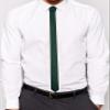 GUSLESON Solid Ties For Men Wedding Dark Green Slim Tie Skinny Wedding Necktie (0803-02) view 2