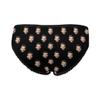 Custom Funny Face Boyfriend Husband Face Pattern Black Women's Brief Panty Printed with Photo for Girlfriend L view 3