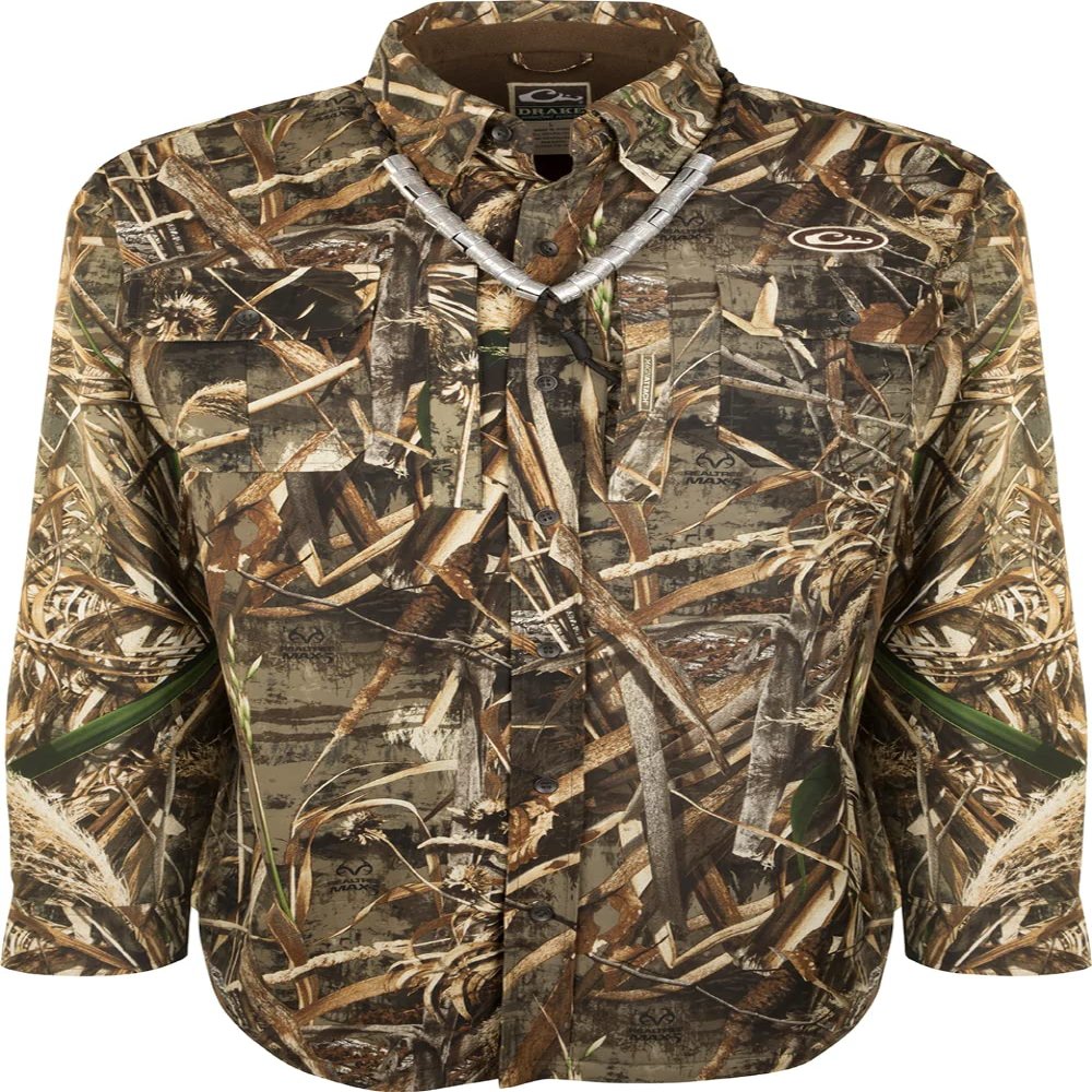 Drake Waterfowl Men's Standard Waterfowl Guardian Flex Shirket, Realtree Max-5, XX-Large