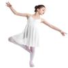TiaoBug Kid Girls Camisole Ballet Tutu Dress Dancewear Spaghetti Straps Gymnastics Leotard with Tutu Skirt White 7-8 view 3