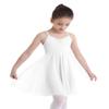 TiaoBug Kid Girls Camisole Ballet Tutu Dress Dancewear Spaghetti Straps Gymnastics Leotard with Tutu Skirt White 7-8 view 4