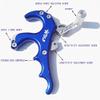 SHARROW Archery 4 Finger Bow Release Aid Release Thumb Trigger Aluminum Alloy Compound Bow Release Grip Trigger Thumb with Caliper (Blue) view 2