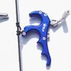 SHARROW Archery 4 Finger Bow Release Aid Release Thumb Trigger Aluminum Alloy Compound Bow Release Grip Trigger Thumb with Caliper (Blue) view 3
