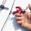 SHARROW Archery 4 Finger Bow Release Aid Release Thumb Trigger Aluminum Alloy Compound Bow Release Grip Trigger Thumb with Caliper (red) view 1