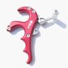SHARROW Archery 4 Finger Bow Release Aid Release Thumb Trigger Aluminum Alloy Compound Bow Release Grip Trigger Thumb with Caliper (red) view 2