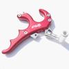 SHARROW Archery 4 Finger Bow Release Aid Release Thumb Trigger Aluminum Alloy Compound Bow Release Grip Trigger Thumb with Caliper (red) view 4