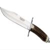 Joker knife CC100 with deer horn handle, MOVA Steel 7.87 inches blade, brown leather sheath, tool for fishing, hunting, camping and hiking view 1