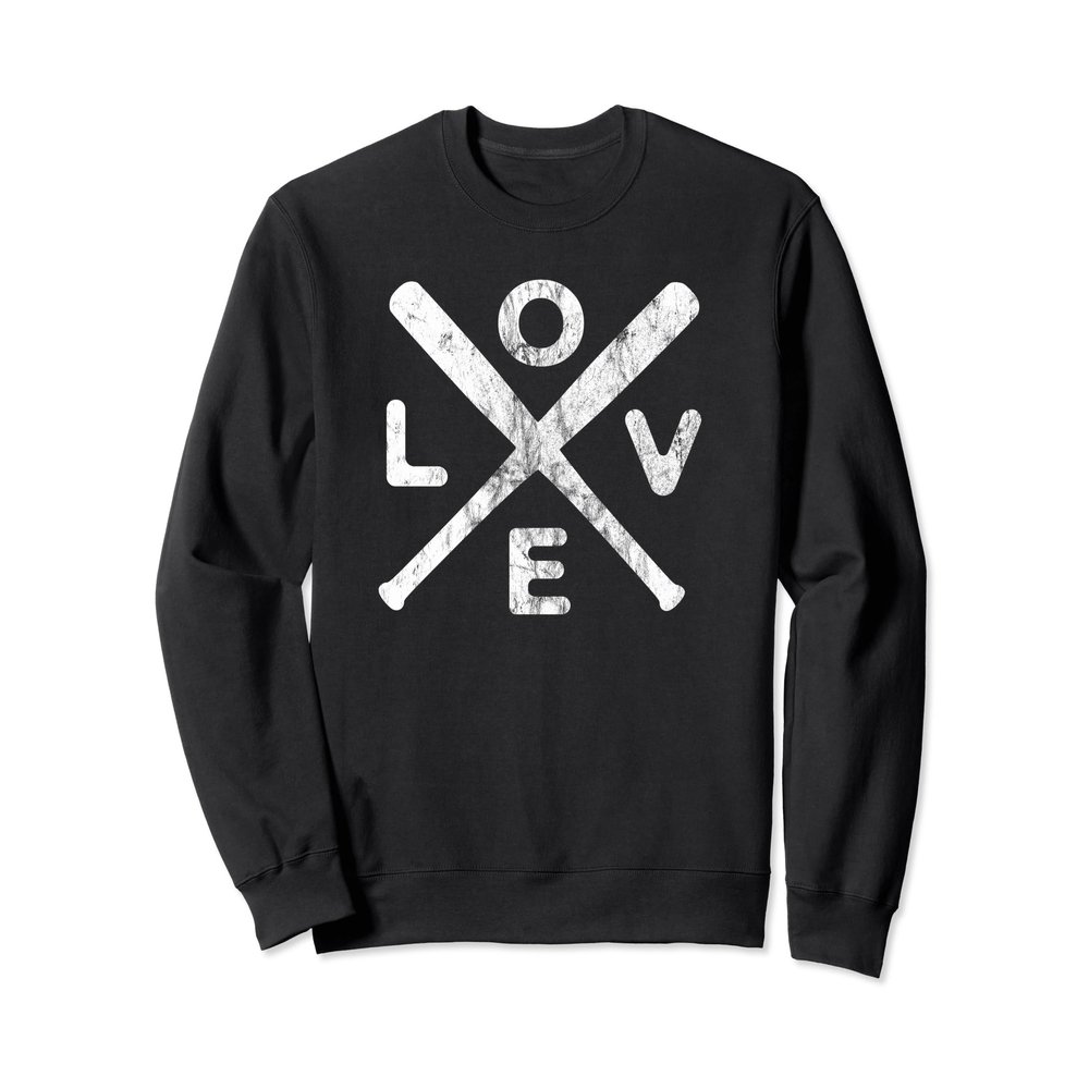 Baseball Love Vintage Outfit for Baseball Design Supporters Sweatshirt