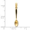 FB Jewels 14K Yellow Gold 3D Table Spoon with black Enamel (0.85 x 0.17 inches) view 3