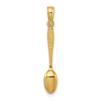 FB Jewels 14K Yellow Gold 3D Table Spoon with black Enamel (0.85 x 0.17 inches) view 4