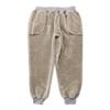 Snoly Women's Warm Sherp-Lined Sweatpants Winter Running Active Thermal Fleece Jogger Pants (Light Grey, Large) view 3