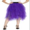 Urban CoCo Women's A-Line Mesh Tutu Skirt Fluffy Layered Tulle Midi Long Skirts with Elastic Waist (M, Deep Purple) view 2