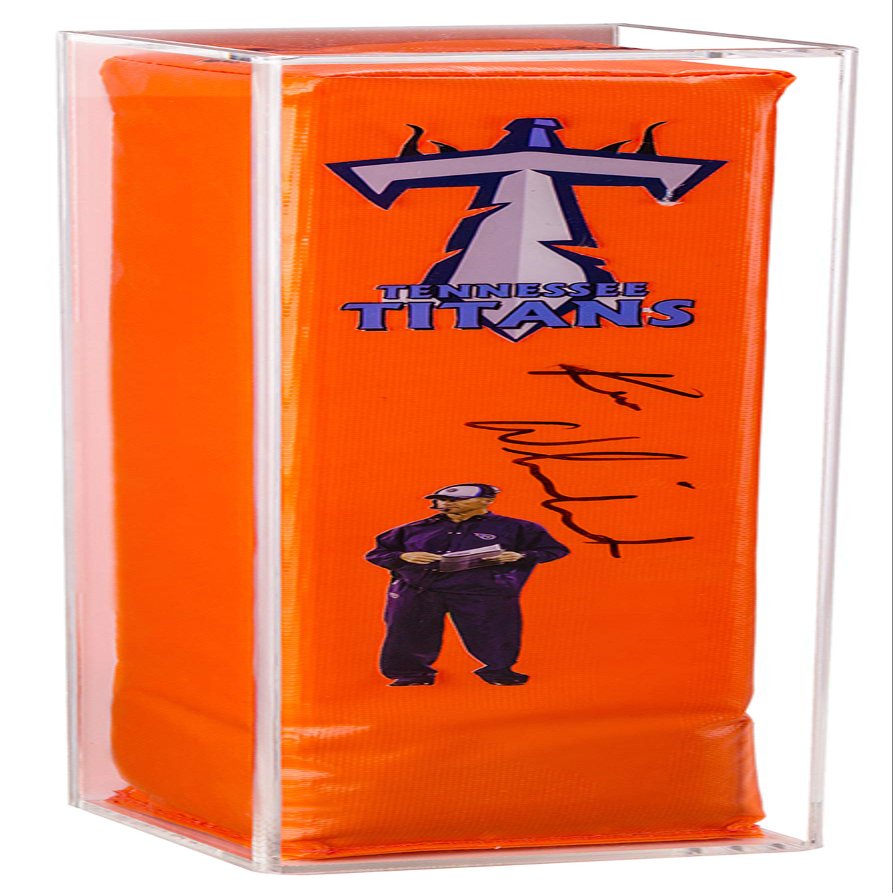 Deluxe Acrylic Display Case for Football End Zone Pylon with White Back and Wall Mount (Vertical or Horizontal) - (A021-WB-WM)