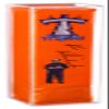 Deluxe Acrylic Display Case for Football End Zone Pylon with White Back and Wall Mount (Vertical or Horizontal) - (A021-WB-WM) view 1