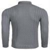 COOFANDY Men's Slim Fit Turtleneck Sweater Casual Knitted Twisted Pullover Solid Sweaters Gray Medium view 4