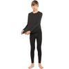 ViCherub Thermal Underwear for Kids Fleece Lined, Boys Long Johns Cold Weather, Base Layers Thermals Set Boy for Skiing Black view 2