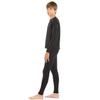 ViCherub Thermal Underwear for Kids Fleece Lined, Boys Long Johns Cold Weather, Base Layers Thermals Set Boy for Skiing Black view 3