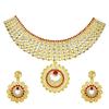 Bodha Traditional Indian Gold Plated Kundan CZ Zircon Austrian Crystal Bridal Choker Jewellery Necklace Set with Earrings for Women (SJ_2809) view 1