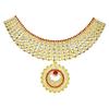 Bodha Traditional Indian Gold Plated Kundan CZ Zircon Austrian Crystal Bridal Choker Jewellery Necklace Set with Earrings for Women (SJ_2809) view 2