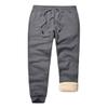 Snoly Men's Winter Warm Sherp-Lined Sweatpants Running Active Thermal Fleece Pants (1#Grey, Small) view 1