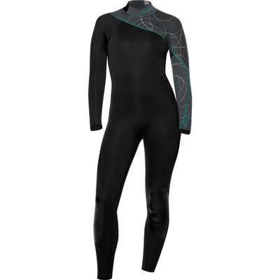BARE 5MM Women's Elate Full Wetsuit | Comfortable high Stretch Neoprene Material | Long Sleeve | Great for All Watersports, Scuba Diving and Snorkeling | Grey 14