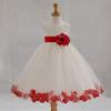 Wedding Pageant Flower Petals Girl Ivory Dress with Bow Tie Sash 302a 2 view 4