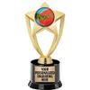 Crown Awards Ultimate Frisbee Trophy, 8" Gold Star Ultimate Frisbee Trophies with Deluxe Round Base 50 Pack view 1