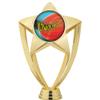 Crown Awards Ultimate Frisbee Trophy, 8" Gold Star Ultimate Frisbee Trophies with Deluxe Round Base 50 Pack view 2
