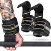 FightTech Weightlifting Hooks & Pull-Up Grips - Durable Hook Straps & Enhanced Lifting Grips for Maximum Strength Training (BLK) view 1