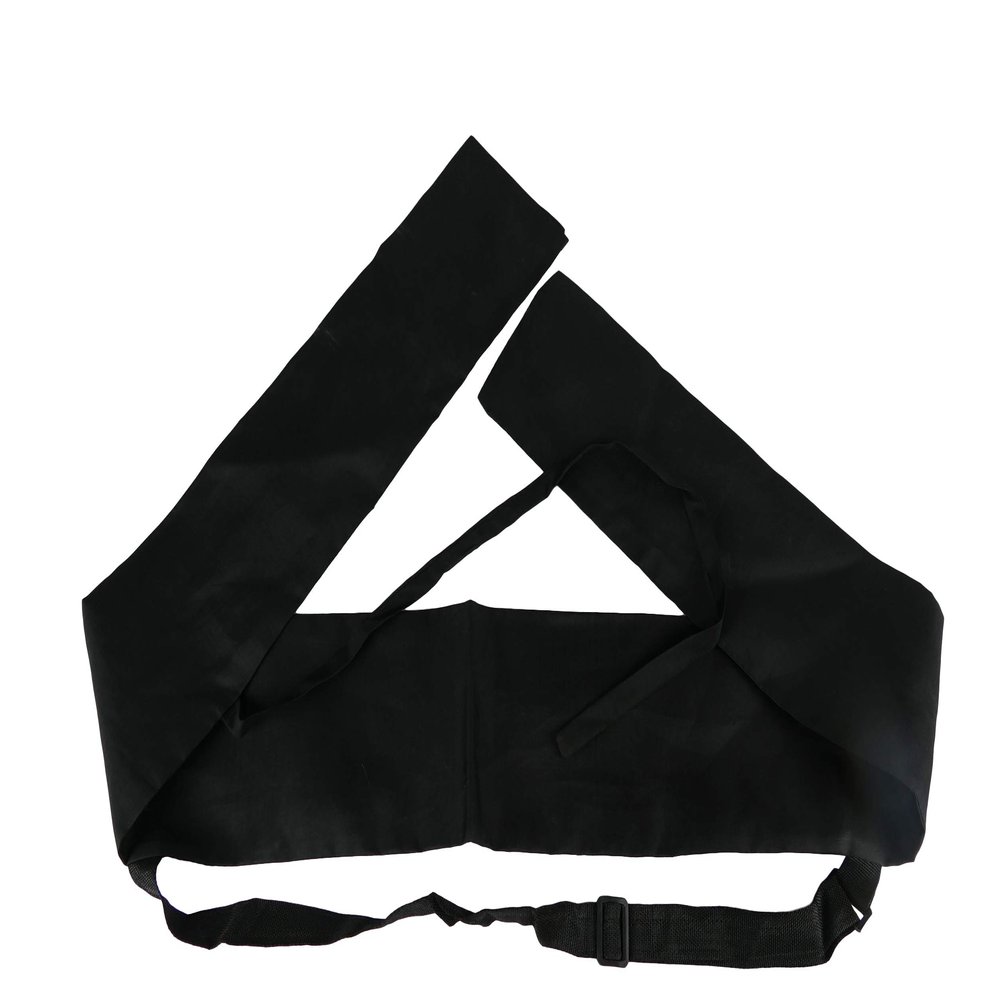 MAKOTO Double Layer Sword Bag with Adjustable Back Strap, Black and White Two Tone for Katana, Shinai, Shirasaya