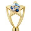 Crown Awards Handball Trophy, 8" Gold Star Handball Trophies with Deluxe Round Base 5 Pack Prime view 2