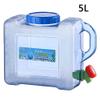 Beewanta Camping Water Storage Water Bucket Container Outdoorwith Faucet and Lid Car Self-Driving Tour Travel Mineral Water Barrel Carrier Bottles Drum BPA Free (Size : 5L) view 1