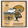 Trends International NFL New Orleans Saints - Retro Logo 14 Wall Poster, 22.375" x 34", White Framed Version view 1