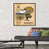 Trends International NFL New Orleans Saints - Retro Logo 14 Wall Poster, 22.375" x 34", White Framed Version view 2
