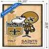 Trends International NFL New Orleans Saints - Retro Logo 14 Wall Poster, 22.375" x 34", White Framed Version view 3