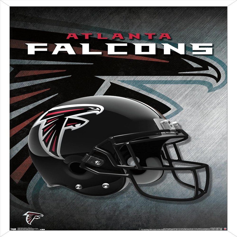 Trends International NFL Atlanta Falcons - Helmet 16 Wall Poster, 22.375" x 34", White Framed Version