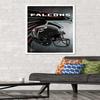Trends International NFL Atlanta Falcons - Helmet 16 Wall Poster, 22.375" x 34", White Framed Version view 2