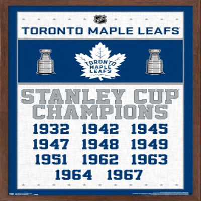 Trends International NHL Toronto Maple Leafs - Champions 16 Wall Poster, 22.375" x 34", Mahogany Framed Version