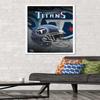 Trends International NFL Tennessee Titans - Helmet 18 Wall Poster, 22.375" x 34", White Framed Version view 2