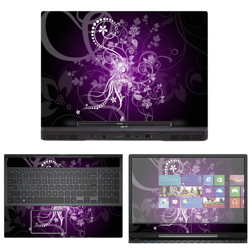 Decalrus - Protective Decal Floral Skin Sticker for Dell G7 7590 (15.6" Screen) case Cover wrap DEg7_7590-15
