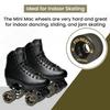 Sure-Grip Fomac Premier Mini Mac Wheels - Made with Vanathane Material | Smaller 45mm Hard Indoor Old School "Clay" Style | Attractive, Stylish & Smooth - Made in USA (Set of 8 wheels, Black Color) view 3