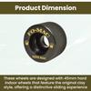 Sure-Grip Fomac Premier Mini Mac Wheels - Made with Vanathane Material | Smaller 45mm Hard Indoor Old School "Clay" Style | Attractive, Stylish & Smooth - Made in USA (Set of 8 wheels, Black Color) view 4