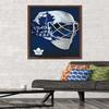 Trends International NHL Toronto Maple Leafs - Mask 16 Wall Poster, 22.375" x 34", Mahogany Framed Version view 2